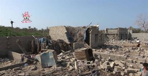 ميليشيات الحوثي تستهدف بقذائف الهاون منازل المواطنين بقرية النخيل في الحديدة