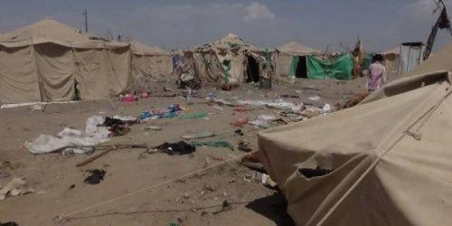  ارتفاع ضحايا مجزرة الحوثي بحق مخيم نازحي حرض إلى 35 شهيداً وجريحاً 