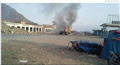  صورة للمدرعة العسكرية التي احرقت في منطقة الجليلة